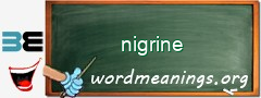 WordMeaning blackboard for nigrine